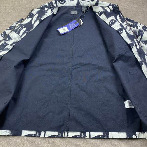 Levi's Skateboarding Garage Jacket X Roemello Ugale Eye Print L Black White NWT - Picture 11 of 14